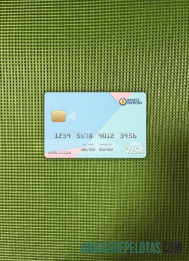 Foto do cartão Visa do Costa Rica Improsa Bank Visa Front exemplo